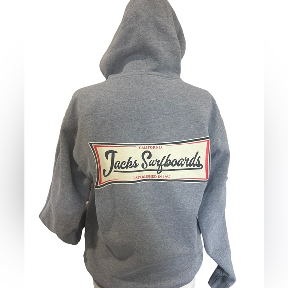 jacks surfboards Other - Jacks surfboards hoodie with front pocket and large logo on back in a sz medium